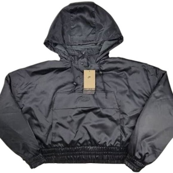 Nike Circa 96 Women's Black Hooded Jacket (NWT) LARGE - Picture 1 of 6